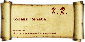 Kopasz Renáta névjegykártya